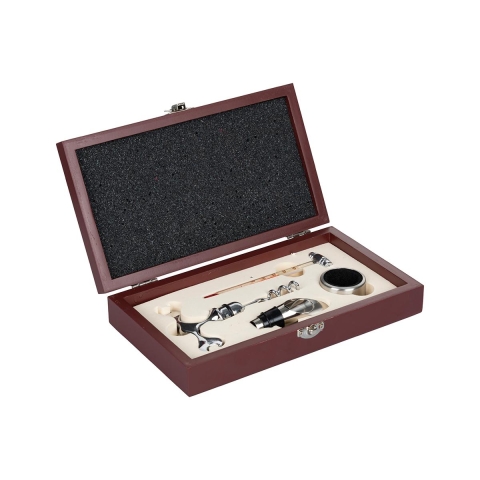 Coffret en bois avec set de 4 accessoires pour vin Vynota Promotion