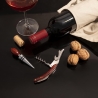 Coffret de dégustation de vin avec bouchon et tire-bouchon en acier et bois Lagaas Vente
