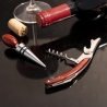 Coffret de dégustation de vin avec bouchon et tire-bouchon en acier et bois Lagaas Offre