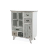 Shabby chic houten kast met 5 lades en 3 deuren Decapé Aanbieding