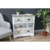 Shabby Chic Houten Ladekast 6 Lades 77x35x77cm Decapé Verkoop