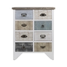 Commode shabby chic en bois 8 tiroirs 65x37x81cm Sardinia Vente