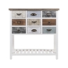 Shabby chic houten console met 9 lades 80x32,5x82cm Sardinia Verkoop