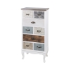 Hoge houten ladekast 8 lades 58x35x123cm shabby chic Sardinia Aanbieding