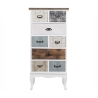 Hoge houten ladekast 8 lades 58x35x123cm shabby chic Sardinia Verkoop