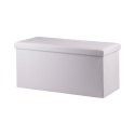 Witte opbergpoef multi-inzetbaar 78x38x38 cm Morva Aanbieding