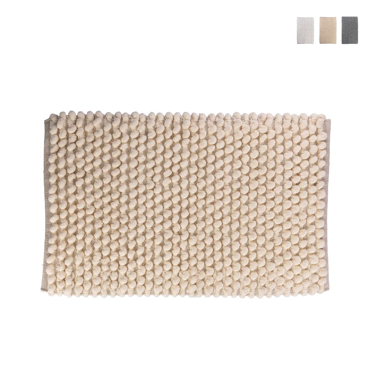 Tapis de bain 50x80 cm moderne effet popcorn Vanta Remises Tapis de bain 50x80 cm moderne effet popcorn Vanta Remises