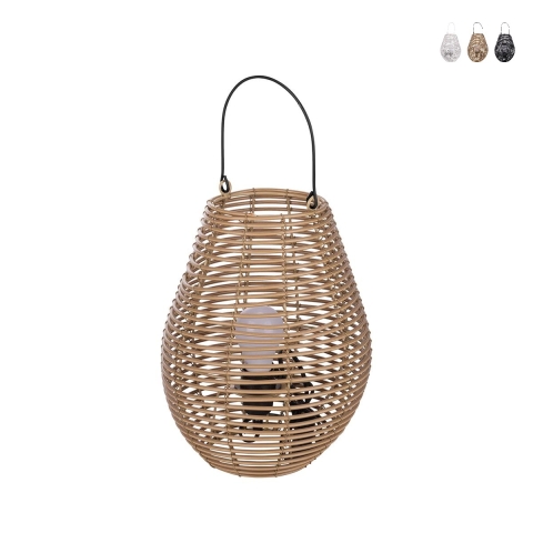 Hanglamp anfora-effect rattan h34cm Lumezi Aanbieding
