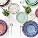 Set van 16/24 glanzende zilverkleurige roestvrijstalen bestek Inglese Catalogus