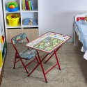 Opvouwbare en ruimtebesparende kinderstoel en -tafel Baska Verkoop