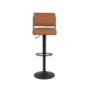 Ensemble de 2 tabourets de bar pivotants en similicuir style industriel Teyama Vente