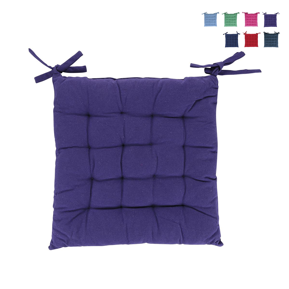 Set van 5 stoelkussens voor keukenstoelen 40x40cm met strikken Lomake Voorraad Set van 5 stoelkussens voor keukenstoelen 40x40cm met strikken Lomake Voorraad