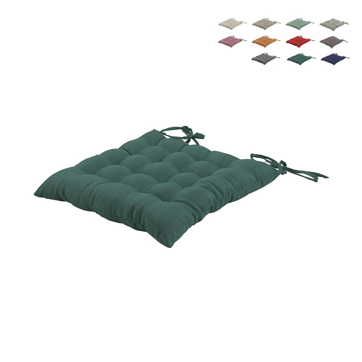 Keukenkussen met striklinten 40x40 cm linnenlook Alara Keuze Keukenkussen met striklinten 40x40 cm linnenlook Alara Keuze