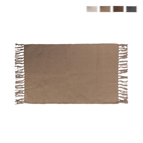 Tapis salon cuisine salle de bain 50x80cm polyvalent avec franges Tavik Promotion