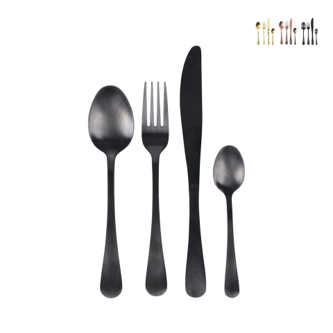 Set de 24 couverts en acier inoxydable 18/0 finition satinée 5th Avenue Promotion