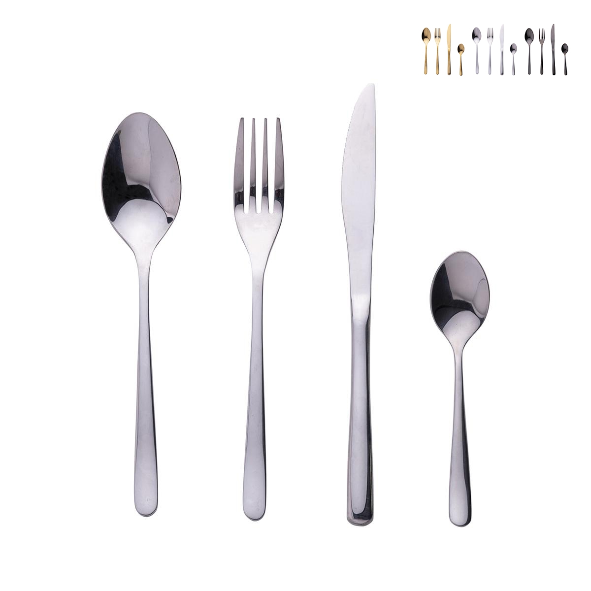 Ensemble 24 couverts en acier inoxydable 18/0 finition brillante Alyson Promotion Ensemble 24 couverts en acier inoxydable 18/0 finition brillante Alyson Promotion