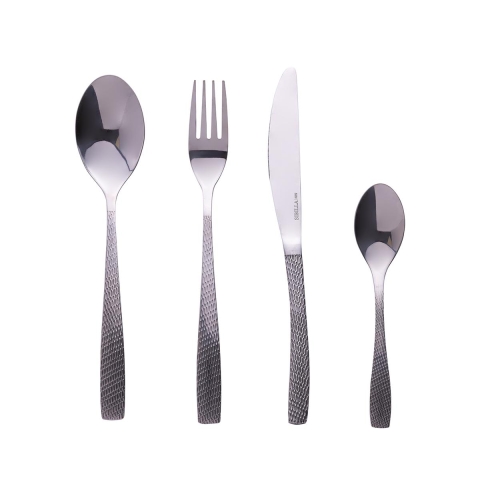 Set van 24 bestekken in roestvrij staal 18/0 zilver mat Alyson Aanbieding