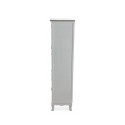 Shabby chic vitrinekast Valencia met 2 glazen deuren en 5 lades Korting