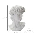 Decoratief beeld hoofd man in hars 44x35,5x60cm David 