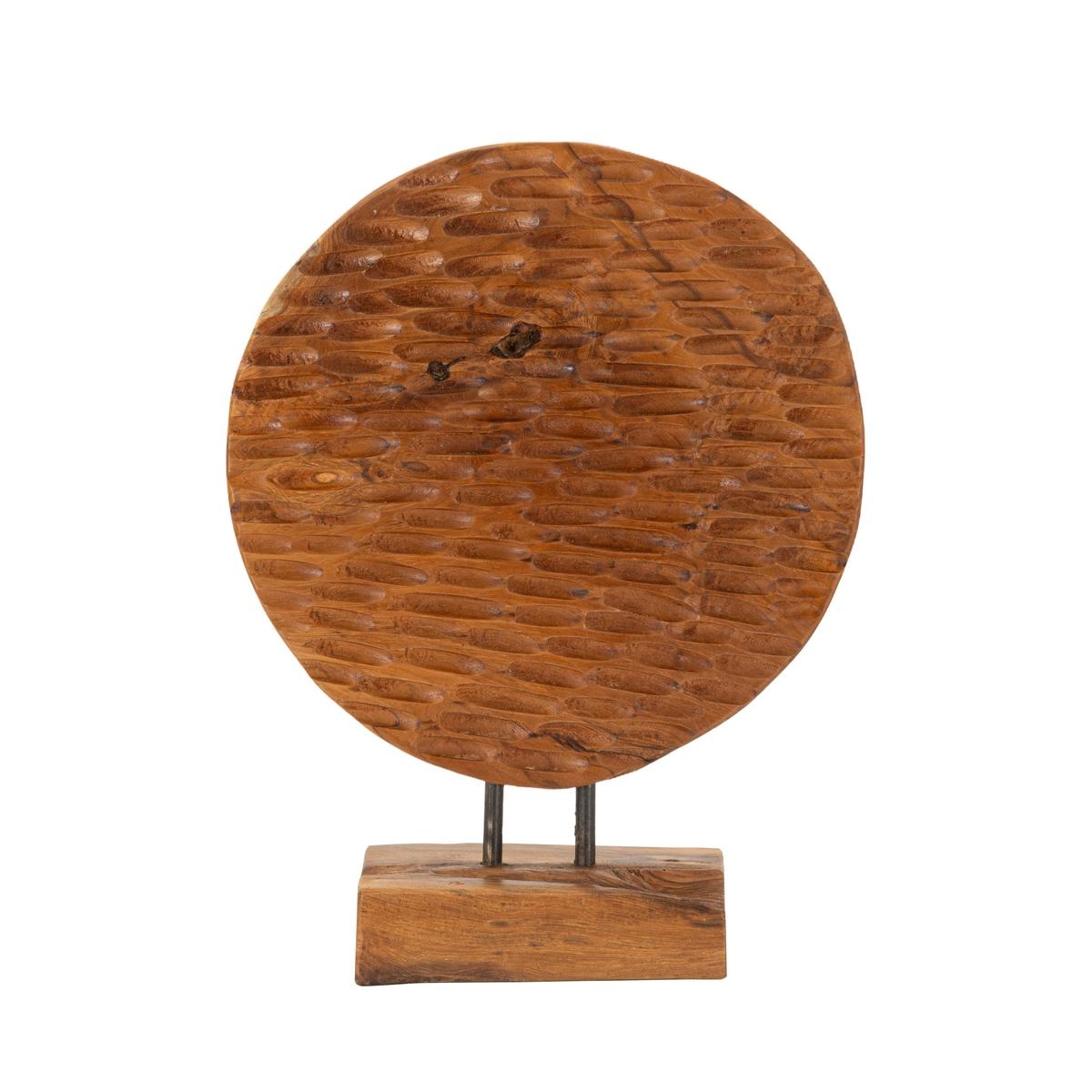 Handgemaakte etnische decoratieve houten sculptuur in teak Coin Aanbieding Handgemaakte etnische decoratieve houten sculptuur in teak Coin Aanbieding