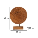 Handgemaakte etnische decoratieve houten sculptuur in teak Coin Keuze