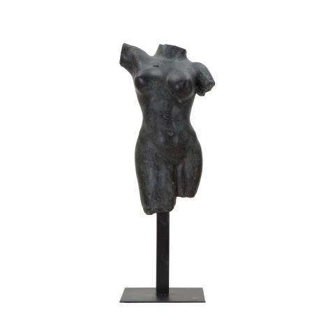 Statuette décorative buste femme en résine noire Afrodite Promotion