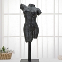 Statuette décorative buste femme en résine noire Afrodite Vente