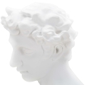 Statuette sculpture décorative en résine blanche visage masculin Enea Remises