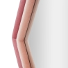 Miroir hexagonal mural moderne avec cadre en velours rose Tony Remises