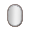 Ovale wandspiegel met grijze fluwelen lijst 90x60x4cm Antony Aanbieding