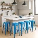 tabouret de bar design industriel en acier et métal steel up Remises