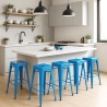 tabouret de bar design industriel en acier et métal steel up Remises