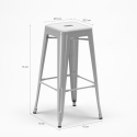 tabouret de bar design industriel en acier et métal steel up 