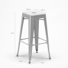 tabouret de bar design industriel en acier et métal steel up 