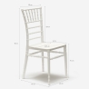 Chaise de salle à manger mariage et restaurants design vintage Chiavarina Dimensions