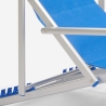 Opvouwbare aluminium ligstoel met armleuningen Riccione Gold Lux 