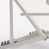 Chaise longue de plage avec accoudoirs en aluminium Riccione Gold Lux 