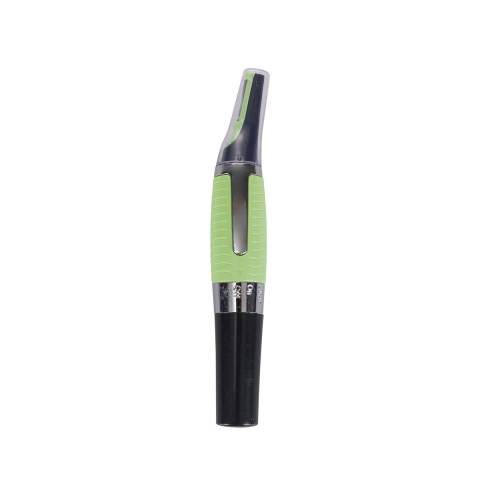 Precisietrimmer met LED op batterij 2 kammen zwart en groen Spark Aanbieding
