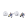 Set de 2 spots LED étanches avec télécommande Ø 6,9x2,8 cm Virel Promotion