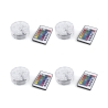 Set van 4 LED-spots waterproof met afstandsbediening Ø6,9x2,8 cm Virel Aanbieding
