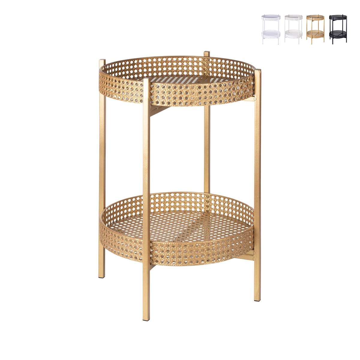 Opvouwbare ijzeren tafel met 2 planken en Weens vlechtwerk Murea Aanbieding Opvouwbare ijzeren tafel met 2 planken en Weens vlechtwerk Murea Aanbieding