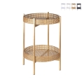 Opvouwbare ijzeren tafel met 2 planken en Weens vlechtwerk Murea Aanbieding