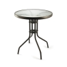 Table ronde d'extérieur 60 cm en acier carbone et verre Lorea Catalogue