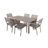 Table de jardin + 6 chaises en aluminium avec coussins Ibiza Promotion