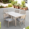 Table de jardin + 6 chaises en aluminium avec coussins Ibiza Vente