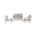 Ensemble mobilier de jardin Ibiza : canapé, table basse et 2 fauteuils avec coussins Offre