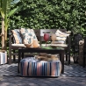 Tuinset voor buiten - 2-zitsbank, 2 fauteuils en salontafel met houtlook Fij Karakteristieken