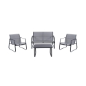 Tuinset voor 4 personen met glazen tafelblad Saint Tropez Aanbieding