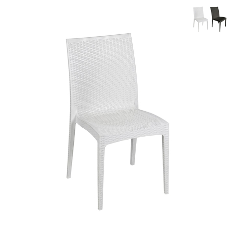 Tuinstoel van polypropyleen met rattan look New Magic Aanbieding