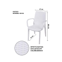Tuinstoel van polypropyleen met rattan-look en armleuningen Paros Kosten